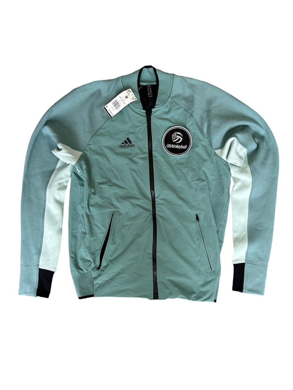 Adidas Team USA Volleyball Victory Zip Jacket FK1044 Green Men’s Size Medium New